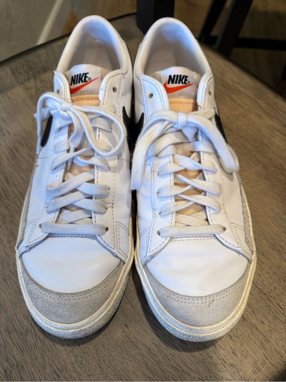 Nike Blazer Low 77 Vintage Black Sail White Tennis Shoes DA6364-101 size 10